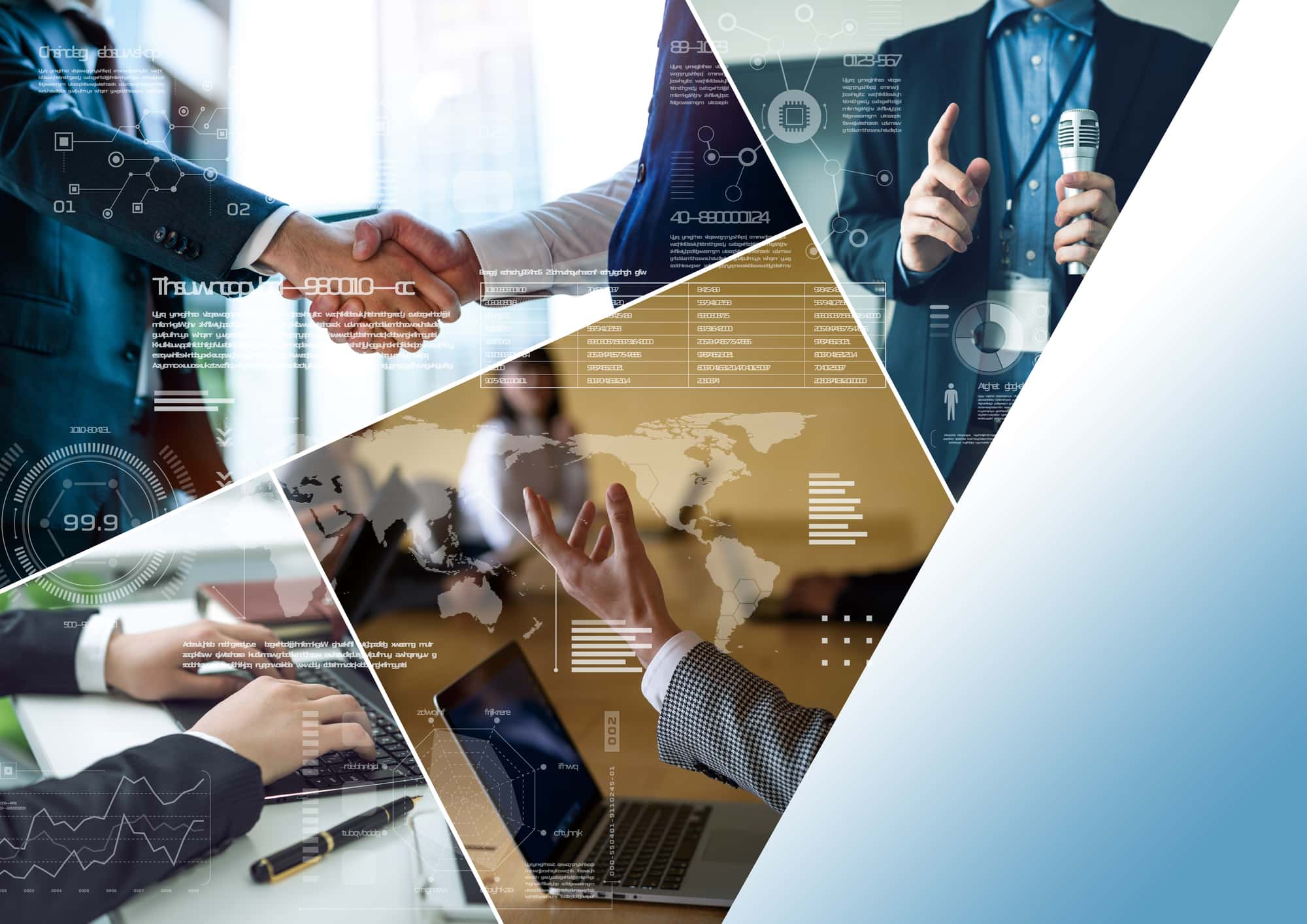 ビジネスシーンが組み合わされた画像
